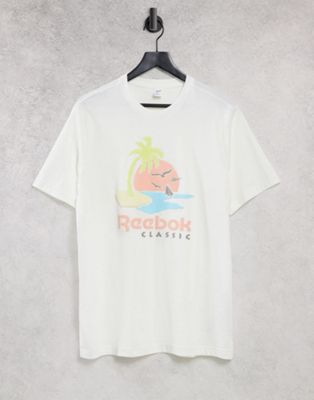 T-shirts et débardeurs Reebok Classics - T-shirt à imprimé été - Blanc cassé