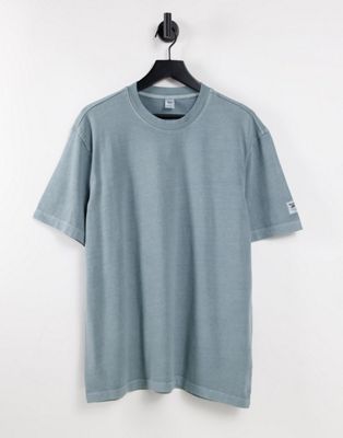 Nouveau Reebok Classics - T-shirt à teinte naturelle - Bleu pastel