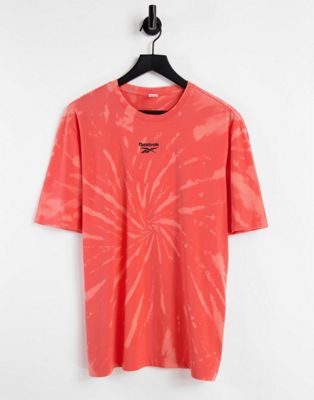 Reebok Classics - T-shirt effet tie-dye - Orange