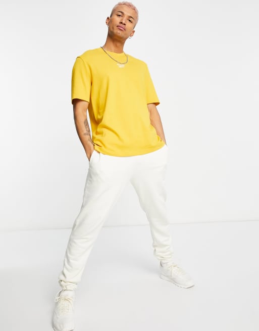 Reebok Classics t shirt with central logo in yellow exclusive to ASOS