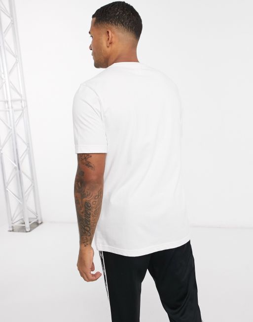 Reebok velour t-shirt with central logo in navy exclusive to asos