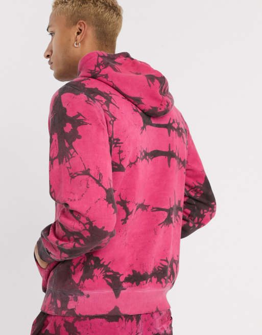 Reebok classic shop hoodie mens pink