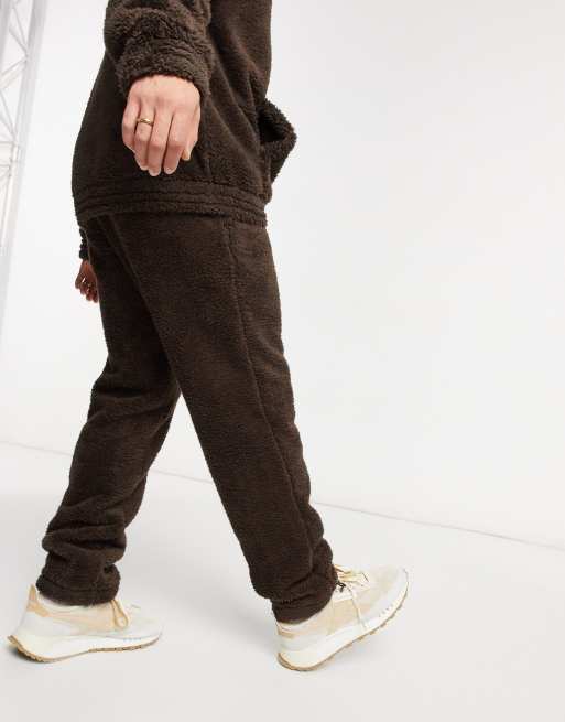 Reebok sweatpants mens deals brown