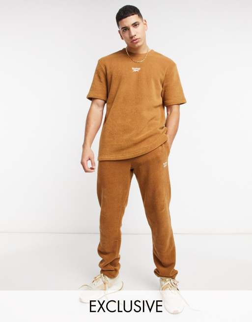 Reebok Classics Toast co-ord joggers in tan terry towelling exclusive to  ASOS