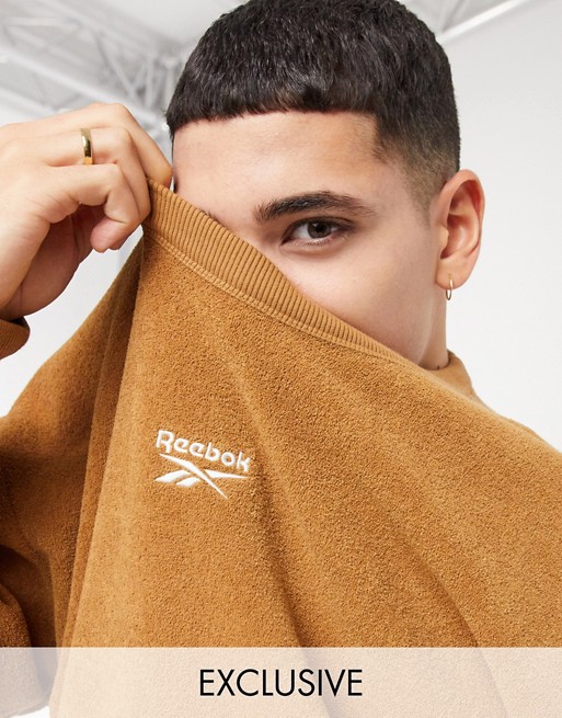 Reebok Classics Toast co-ord sweatshirt in tan terry towelling exclusive to ASOS