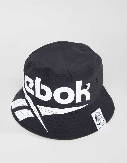 Reebok Classics Vector Bucket Hat In Black White ASOS