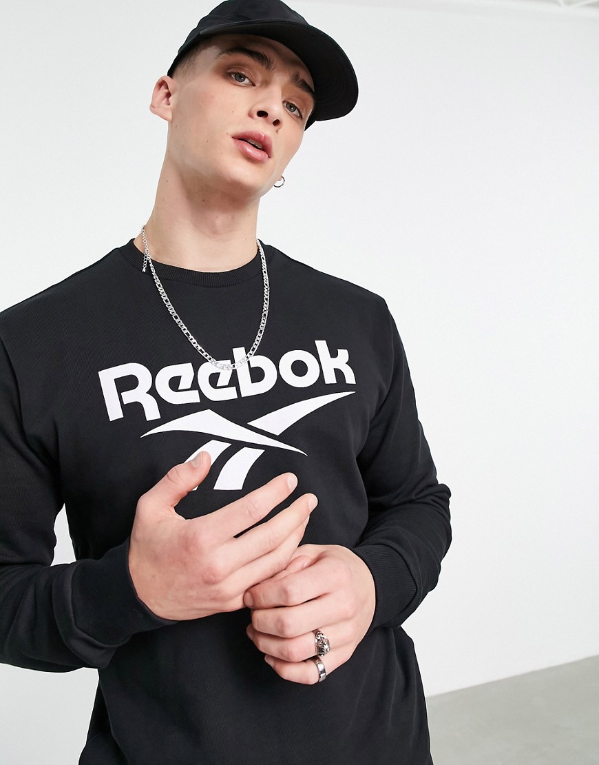 Reebok Classics Vector crew neck sweatshirt in black