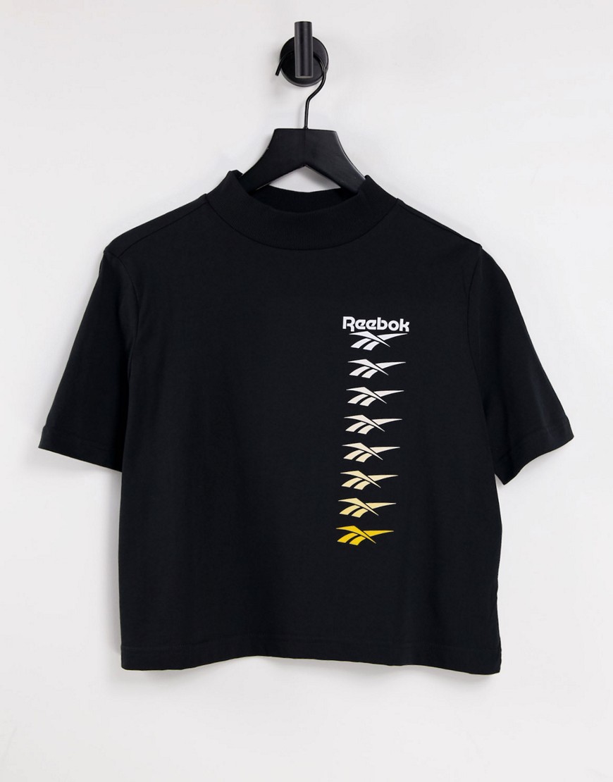 Reebok Classics Vector cropped t-shirt in black