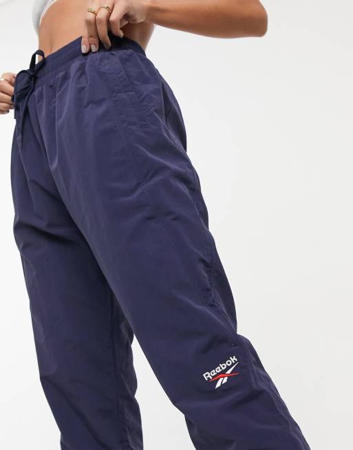 Buy Reebok Classic Women Navy Blue Printed Classic Track Pants