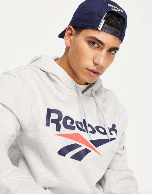 Reebok Classics Vector hoodie in light gray heather ASOS