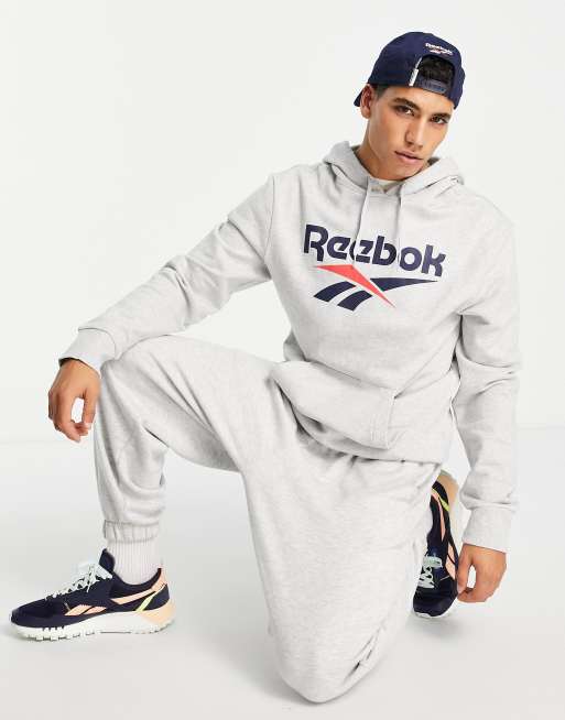 Reebok Classic HOODIE - Hoodie - medium grey heather/grey