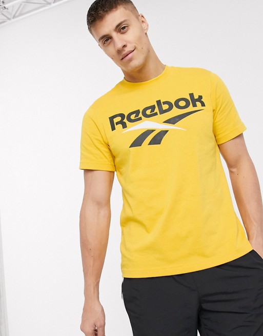 Reebok Classics Vector logo t-shirt in yellow