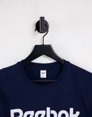 Reebok Classics vector t-shirt in collegiate navy | ASOS