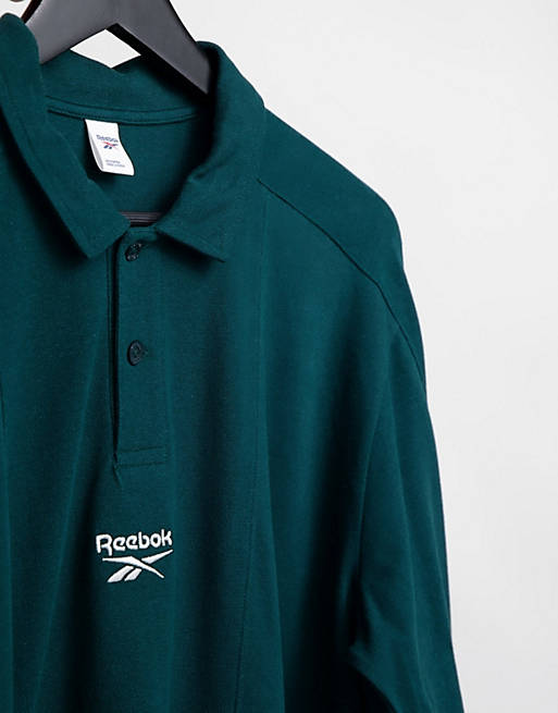 Reebok Classics Wardrobe Essentials, Forest Green Rugby Shirt