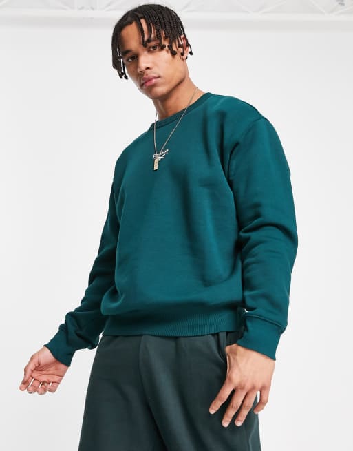 Reebok classics wardrobe essentials sweatshirt in forest green