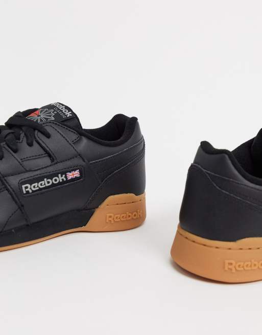 Black reebok workout sales gum sole