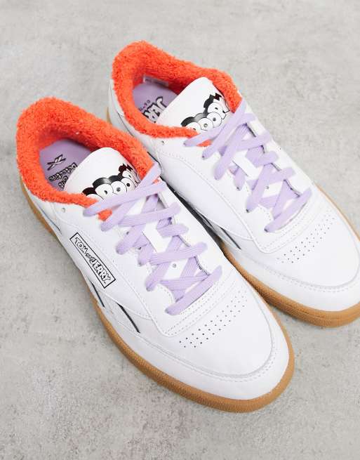 Reebok Classics x Tom and Jerry Club C sneakers in white leather