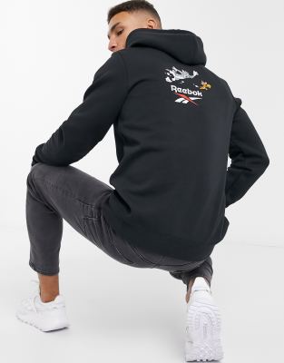 Reebok Classics x Tom and Jerry hoodie in black