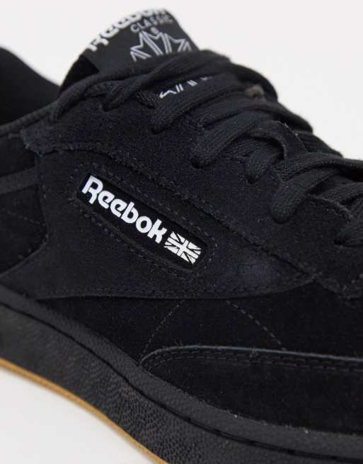 Reebok Club C 85 Baskets en daim Noir ASOS