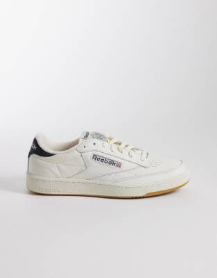 Reebok - Club C 85 - Baskets vintage avec semelle en caoutchouc - Blanc cassé