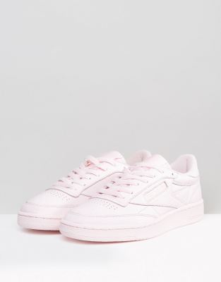 reebok club c trainers in pink