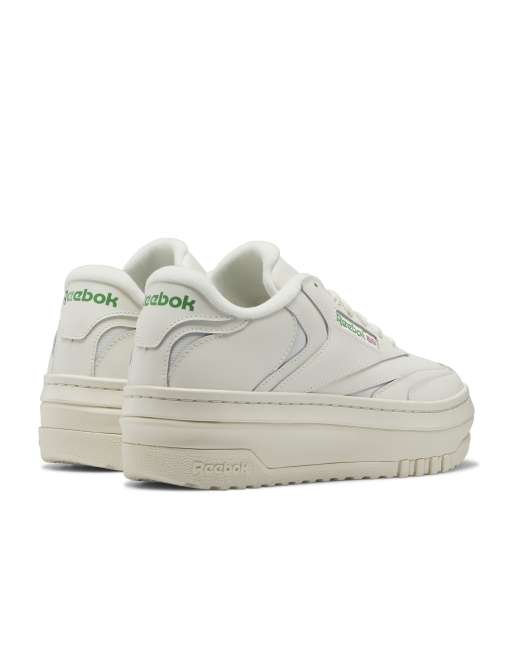 Reebok Club C 85 Extra sneakers in chalk with green detail, 2 of 3