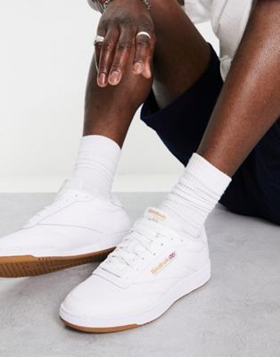 Reebok club c 85 in white with gum sole - ASOS Price Checker
