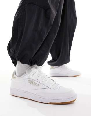 Reebok Club C Double sneaker in white and leopard print - Exclusive to ASOS  - ShopStyle