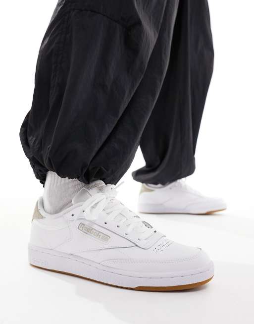 Reebok Club C metallic animal print in white with rose gold detail ASOS