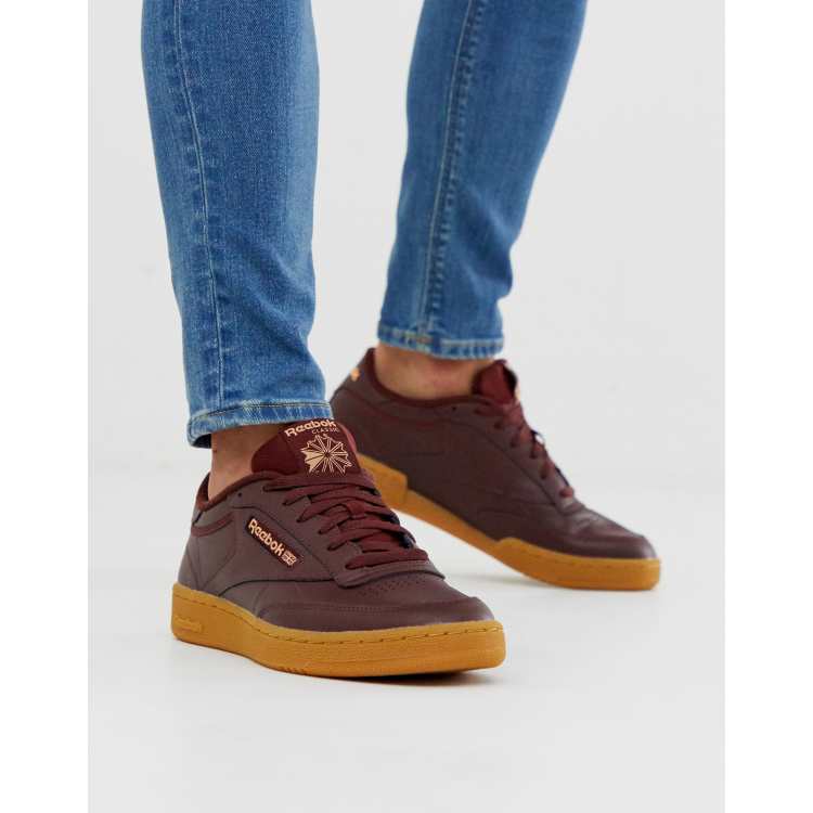 Reebok Club C 85 MU Baskets Bordeaux ASOS