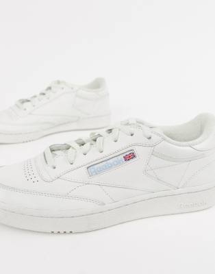 reebok club c 85 trainers in white