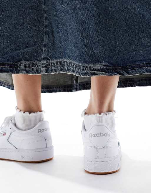Reebok Club C 85 Sneaker in WeiB mit Gummisohle