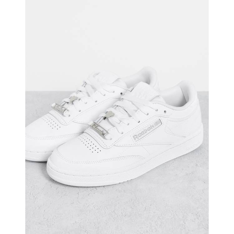 Club C 85 - Sneakers bianche e argento | ASOS