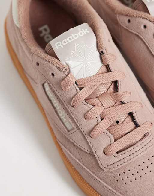 Reebok Club C 85 sneakers i brunt med gummisula, 3 av 5