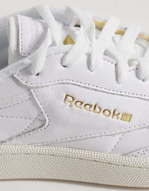 Reebok Club C 85 sneakers i vitt och guld, 3 av 5