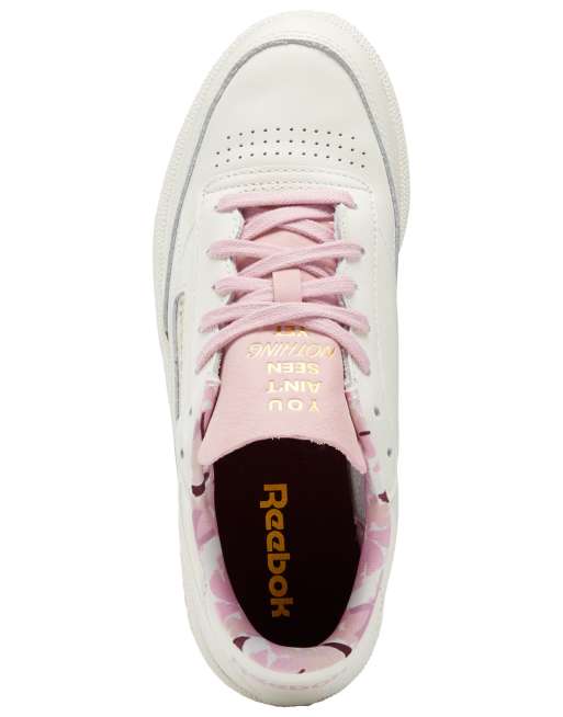 Reebok Club C Double Trainer In Chalk And Pink - Exclusive To ASOS