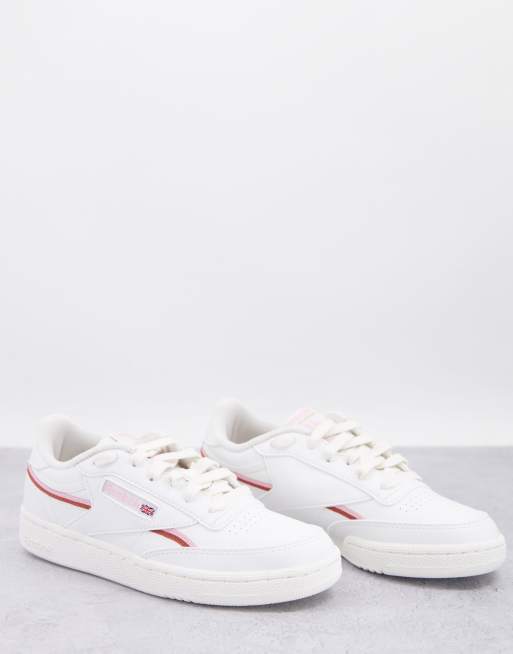 Reebok Club C Double Trainer In Chalk And Pink - Exclusive To ASOS