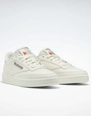 Reebok Club C Double Trainer In Chalk And Pink - Exclusive To ASOS-White