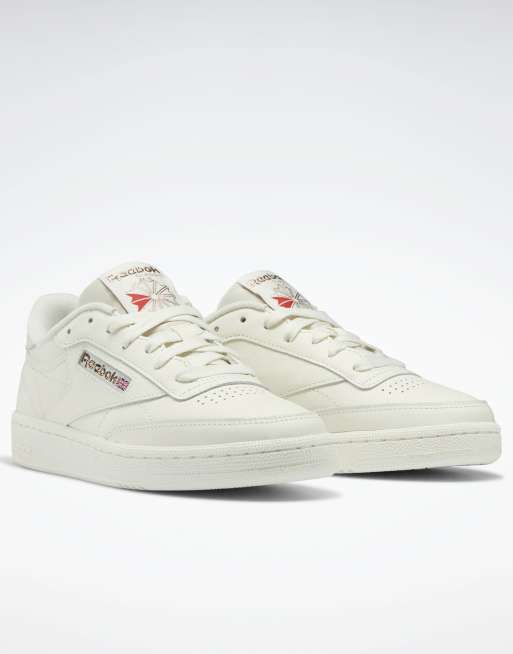 Reebok club c 85 cheap chalk trainers