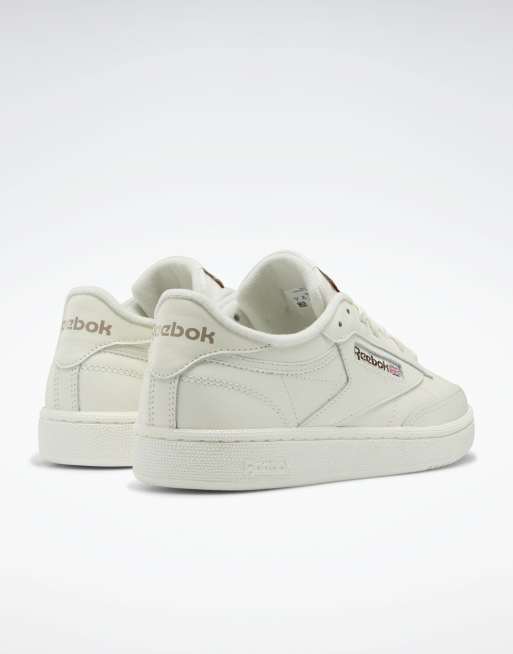 Reebok Club C 85 sneakers in chalk with rose gold detail | ASOS