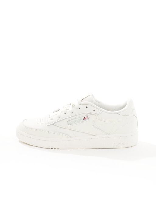 Reebok Club C 85 sneakers in white with green detail