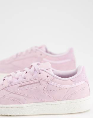 reebok club c sneakers in pink