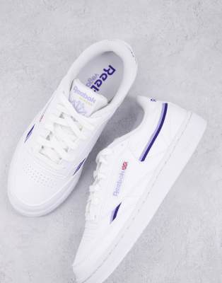 unisex club c 85 sneakers in white & blue