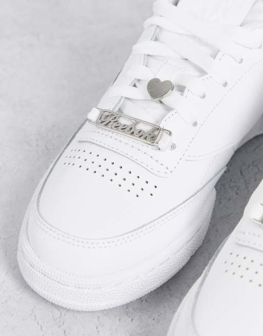 Reebok Club C 85 Trainers In White And Silver for Women