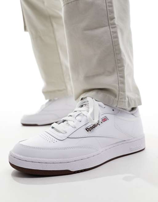 brown and white reeboks