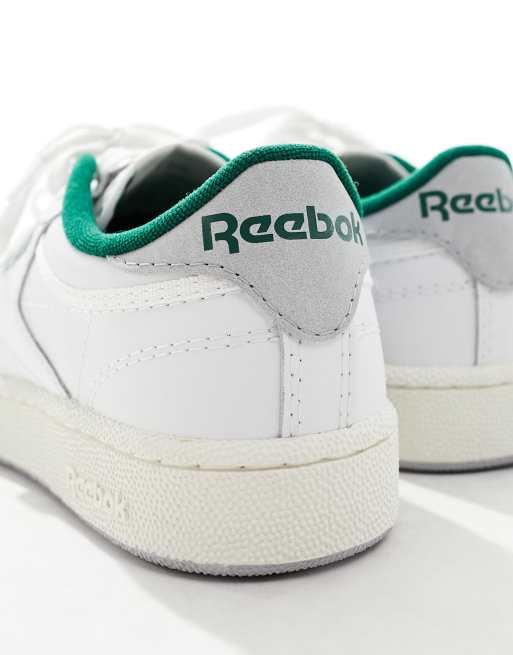 Reebok Club C 85 sneakers in white with green detail