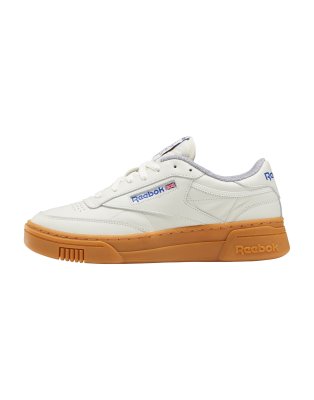 Reebok Club C 85 sneakers in white with gum sole