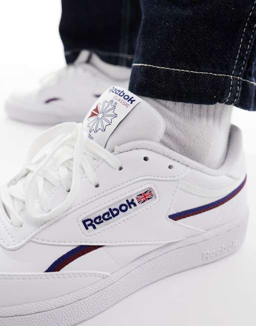 Reebok classic club cheap c 85 white navy