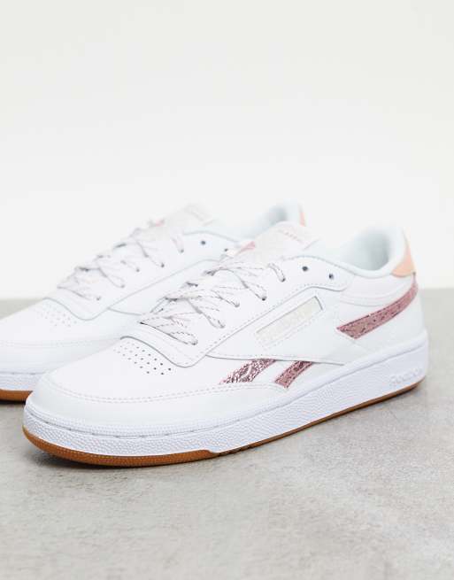 Frø Dejlig Masaccio Reebok Club C 85 sneakers in white with rose gold details | ASOS