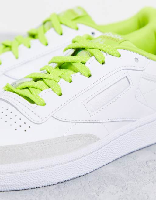 Reebok - Club C 85 - Sneakers in wit met gele details , 2 van 4